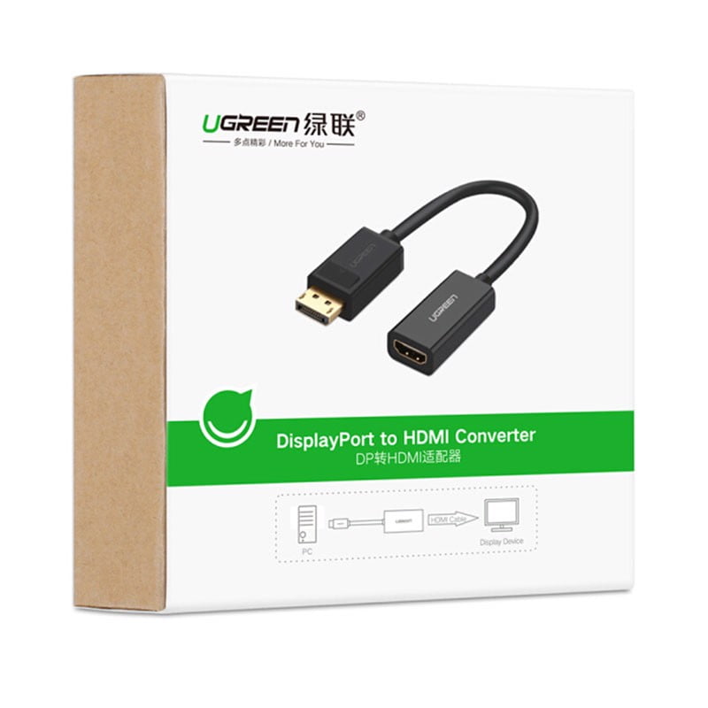 Display port to HDMI adapter UGREEN 40362 - Hỗ trợ full HD 1920*1080P