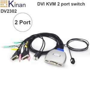 KVM switch 2 port DVI dạng cáp Kinan DV2302