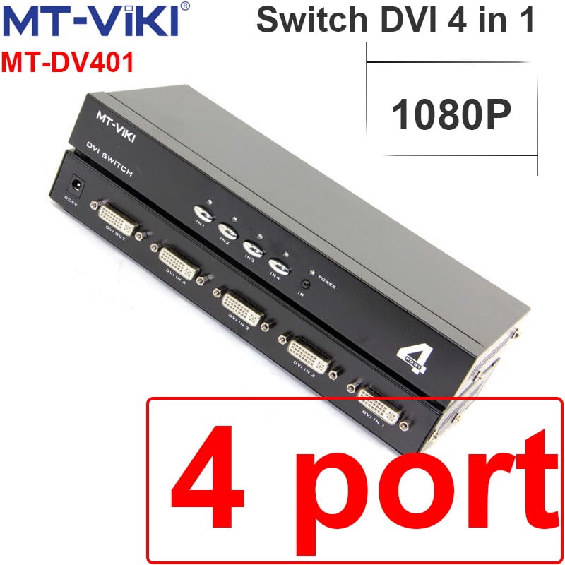 Bộ gộp DVI 2 vào 1 - Switch DVI 2 in 1 out MT-VIKI MT-DV201