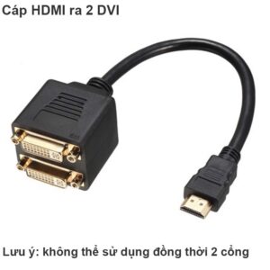 Cáp chia HDMI Male to 2 x DVI-I Female, Cáp chia HDMI phụ kiện điện tử