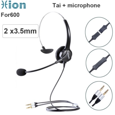 Tai nghe + mic chăm sóc khách hàng Hion For600 2 chân 3.5mm dùng cho Laptop PC - Phụ Kiện Điện Tử Việt Nam