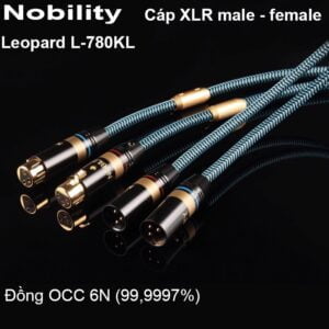 Cáp âm thanh XLR đực sang cái 1 mét đồng tinh khiết OCC 6N Nobility Leopard E-780KL 1 sợi