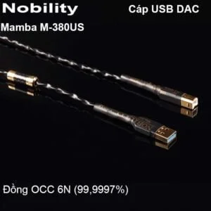 Cáp USB DAC lõi đồng tinh khiết OFC 5N mạ bạc Nobility Mamba M-380US