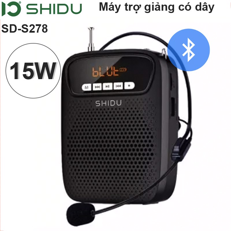 Máy trợ giảng có dây FM Bluetooth TF USB 15W Shidu SD-S278