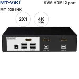 KVM Switch HDMI 2x1 - Bộ chuyển mạch HDMI và USB 2 ra 1 4K 30Hz MT-VIKI MT-0201HK