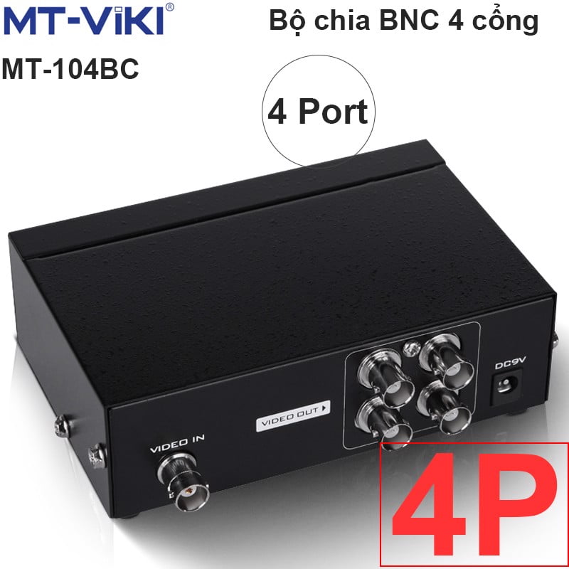 Bộ chia tín hiệu BNC Video 1 ra 4 cổng MT-VIKI MT-104BC