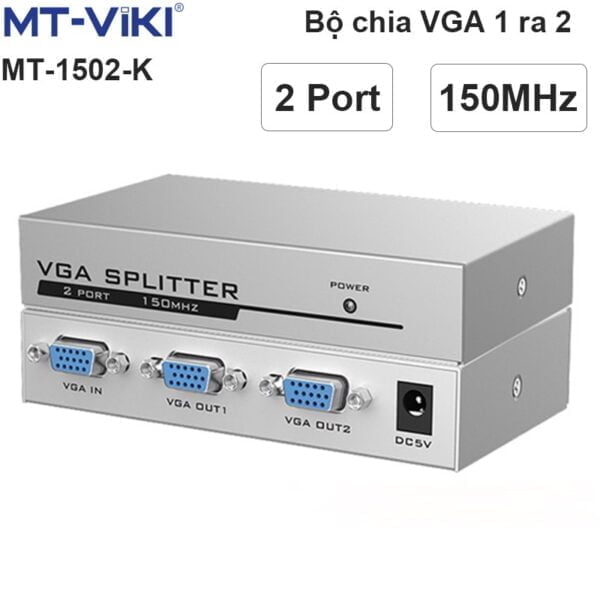 Bộ chia VGA 1 ra 2 150MHz MT-VIKI MT-1502-K