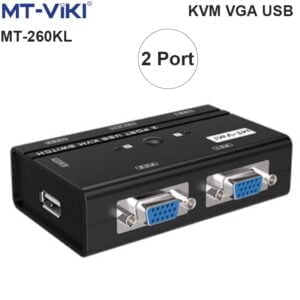 Auto KVM Switch VGA USB 2 port -chuyển mạch 2 CPU ra 1 màn hình VGA kèm cáp MT-VIKI MT-260KL
