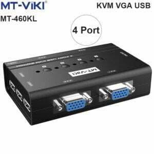 Auto KVM Switch VGA USB 4 port -chuyển mạch 4 CPU ra 1 màn hình VGA kèm cáp MT-VIKI MT-460KL