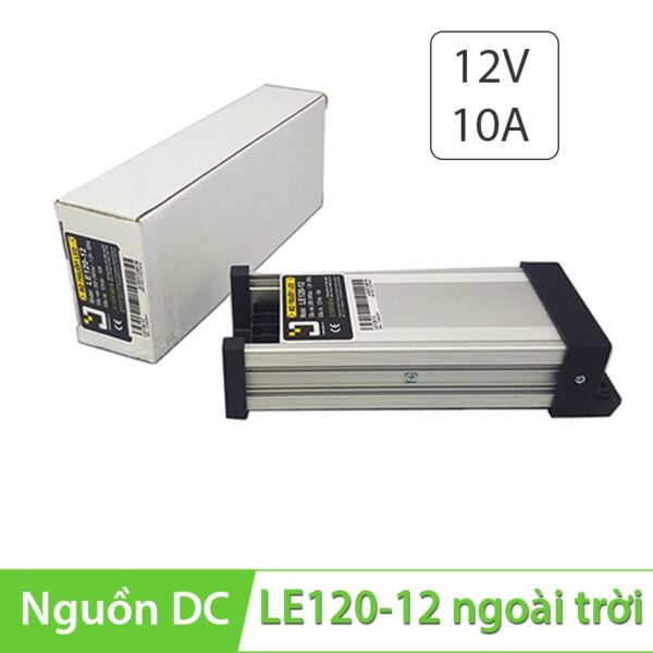 Nguồn LED tổng 12V-10A ngoài trời | Nguồn 12V chống nước JETEK LE120-12