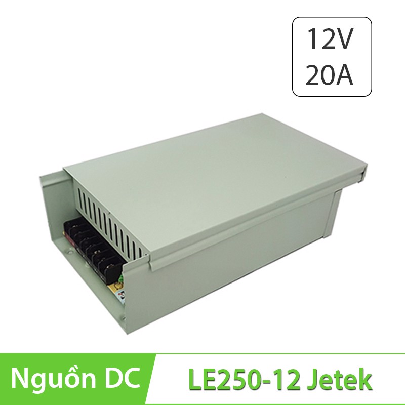 Nguồn tổng 12V-20A ngoài trời | Nguồn 12V chống nước JETEK LE250-12