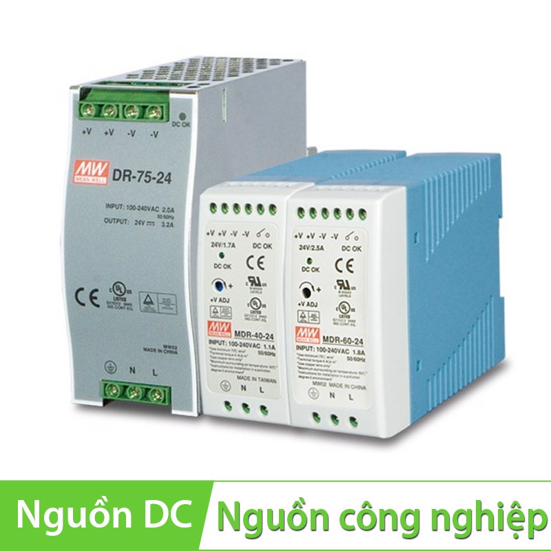 Nguồn công nghiệp 24V 1A/2A/4A...10A Meanwell Đài Loan