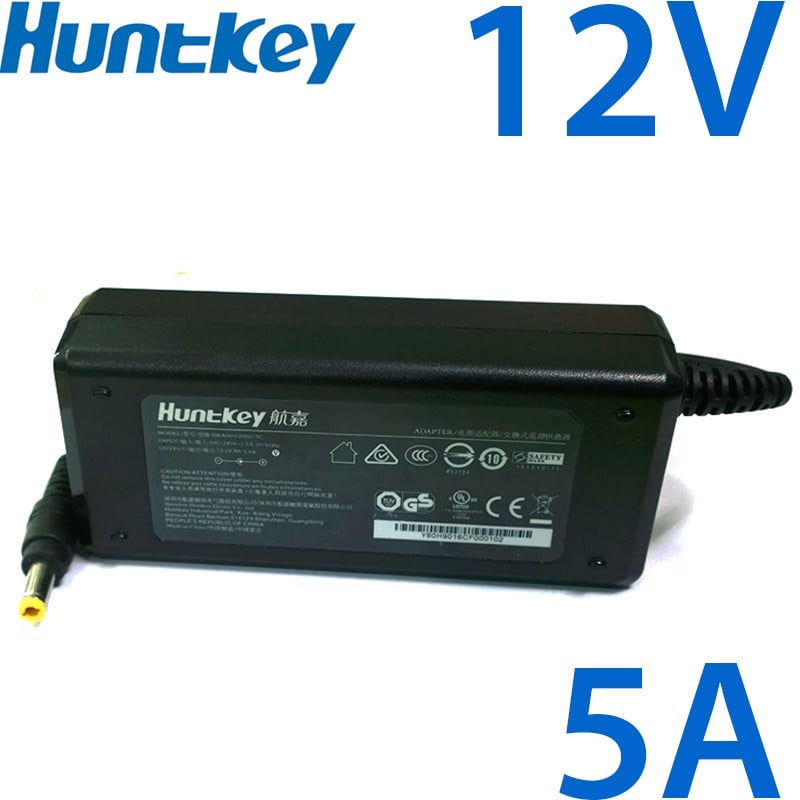 Nguồn adapter 12V-5A 60W Huntkey -Nguồn cho Camera PC mini màn hình LCD 12V 5A Huntkey