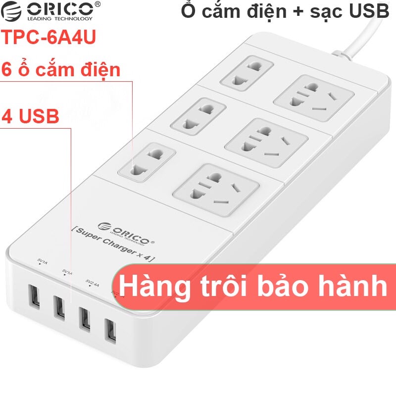 Ổ cắm điện sạc USB 4 cổng 2x 5V 1A 2x 5V 2A