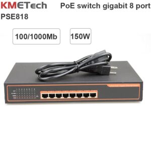 Switch 8 Port POE 10/100/1000Mbps KMETech PSE818 công suất 150W