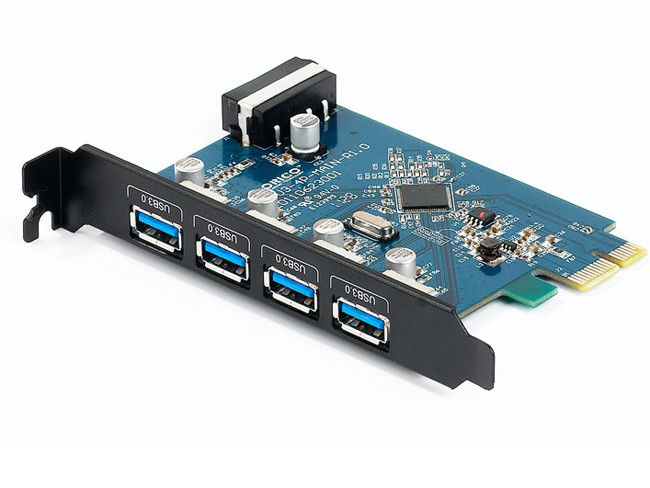 Cạc PCI E 1X mở rộng 4 cổng USB 3.0 Orico PVU3-4P