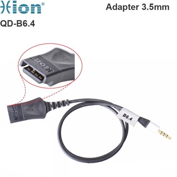 Cáp kết nối Micro + Tai nghe Hion - | Cáp chuyển đầu 3.5mm ra 4PIN cho Tai nghe Microphone Hion QD-B6.4