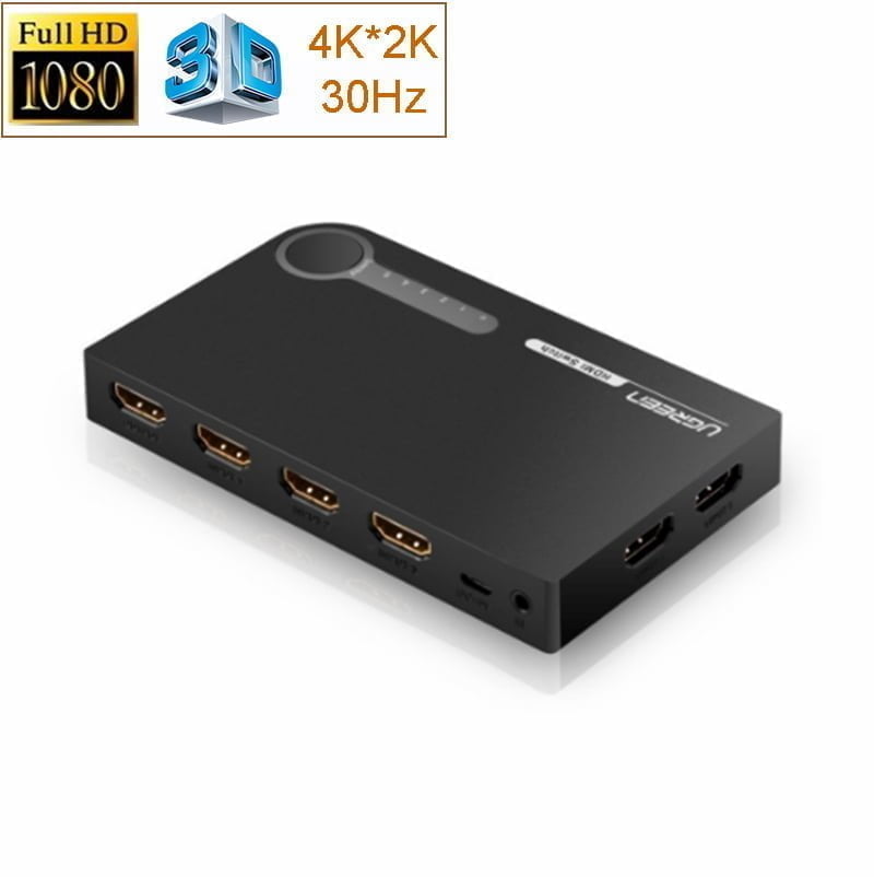 bo chuyen mach hdmi 5 vào 1 ra chinh hang ugreen 40205 co dieu khien