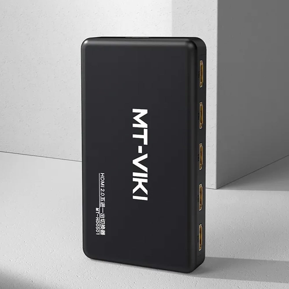 Bộ chuyển mạch Switch HDMI 5 vào 1 ra chuẩn 2.0 hỗ trợ 4k@60Hz MT-Viki MT-HD0501 - Phụ Kiện Điện Tử Việt Nam