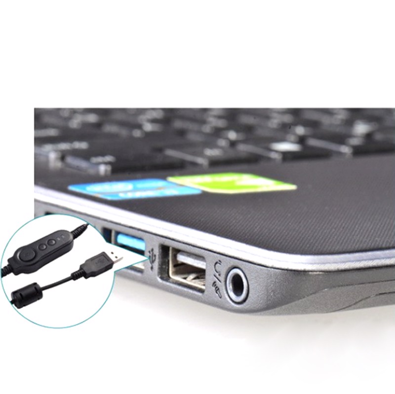 Tai nghe micro cho tổng đài viên chăm sóc khách hàng cắm cổng USB dùng cho PC Laptop Hion U60