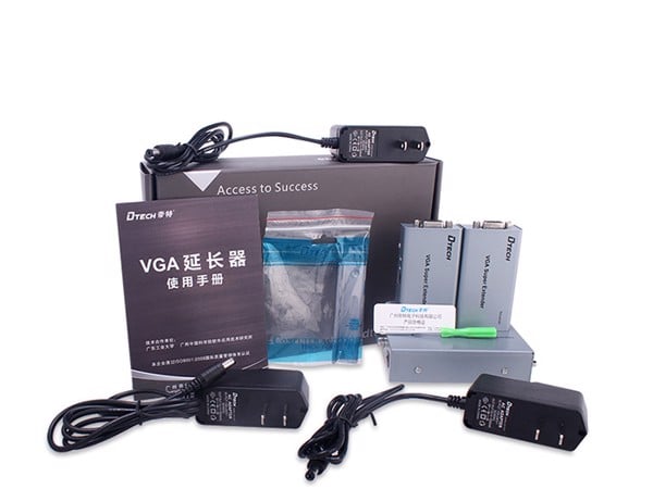 Bộ khuếch đại và chia VGA audio 1 ra 4 200 mét DTECH DT-7036 - Phụ kiện điện tử Việt Nam