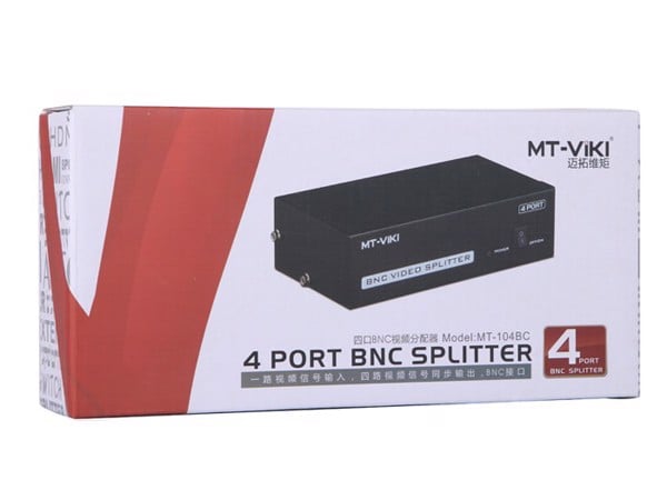 Bộ chia tín hiệu BNC Video 1 ra 4 cổng MT-VIKI MT-104BC - Phụ kiện điện tử Việt Nam