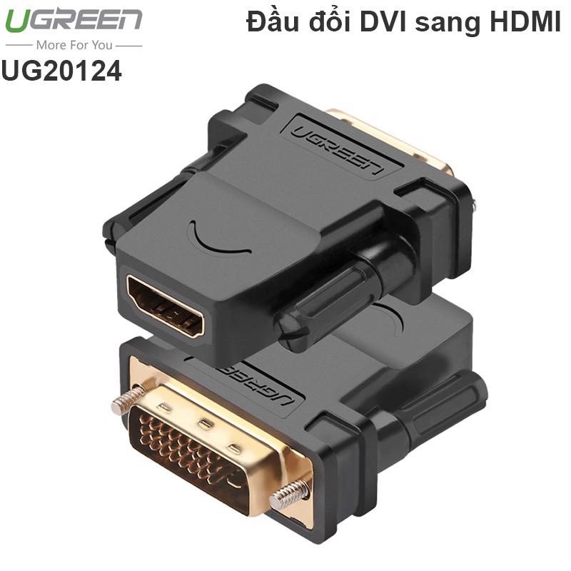 Đầu chuyển đổi DVI-D Male to HDMI Female Ugreen 20124