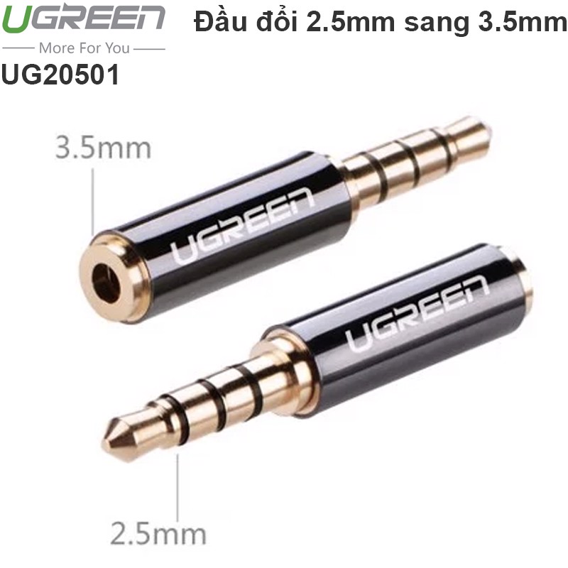 Đầu chuyển đổi 2.5mm sang 3.5mm Ugreen mạ vàng 24K 20501