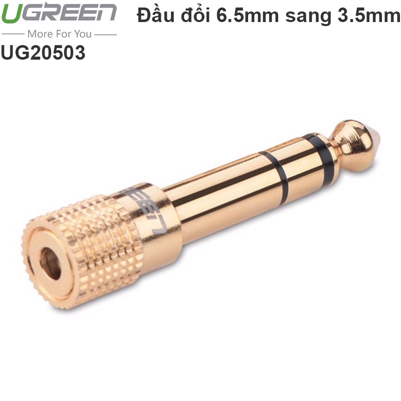 Đầu chuyển đổi rắc loa từ 6.5mm sang 3.5mm Ugreen 20503