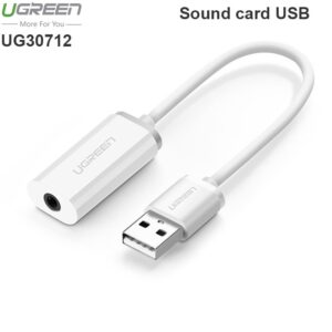 Cạc sound USB 1 cổng 3.5mm Ugreen 30712 - USB sang 3.5mm audio và microphone