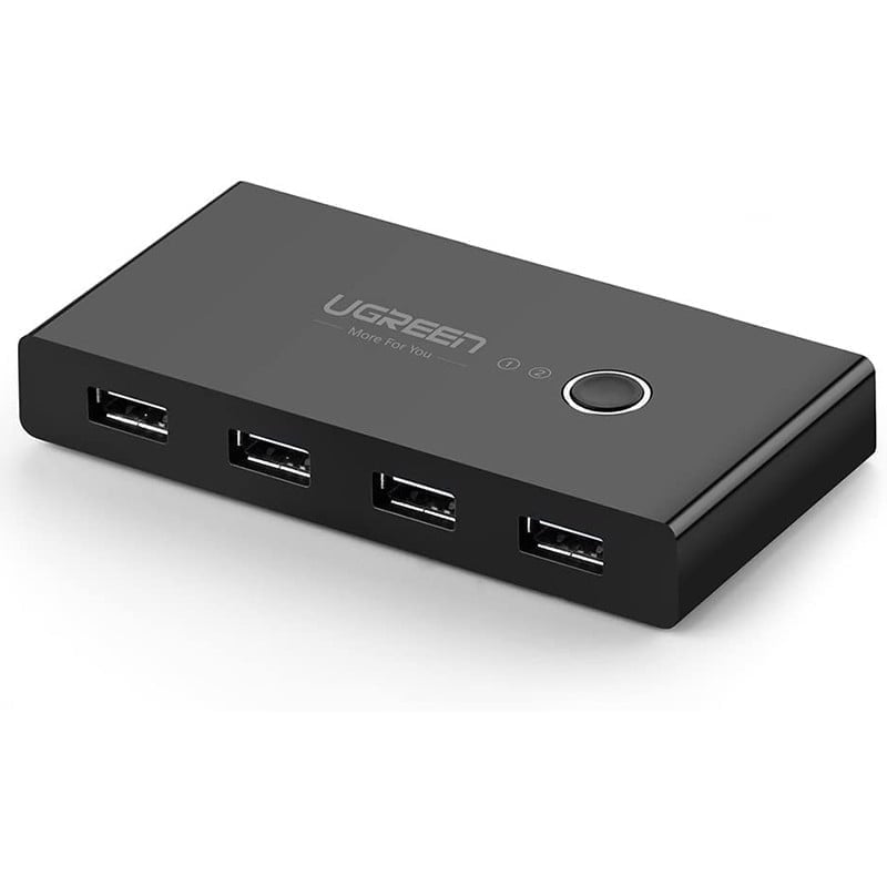 Bộ chia sẻ USB 2.0 4 thiết bị vào 2 máy tính - USB switch 2x4 Ugreen 30767