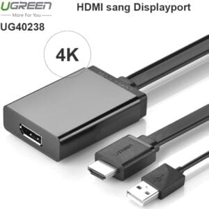 HDMI to Displayport Ugreen 40238 hỗ trợ 4K 30Hz