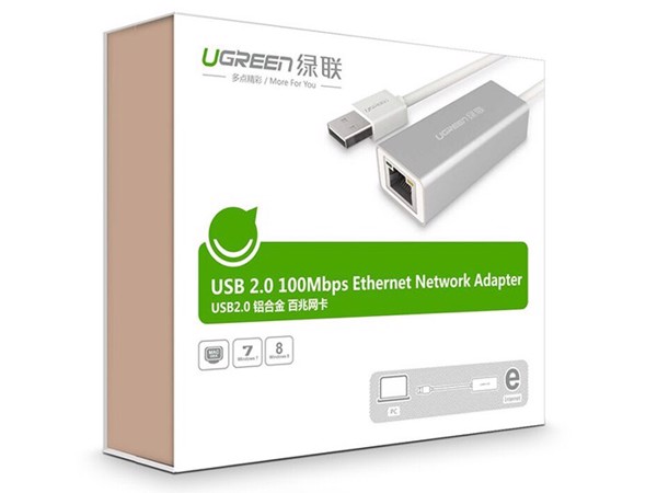 USB 2.0 to LAN 100MB Ugreen 20257 vỏ nhôm - Phụ kiện điện tử Việt Nam