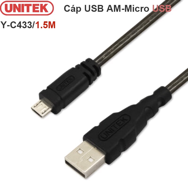 Cáp USB AM sang Micro USB 2.0 UNITEK 1.5 mét