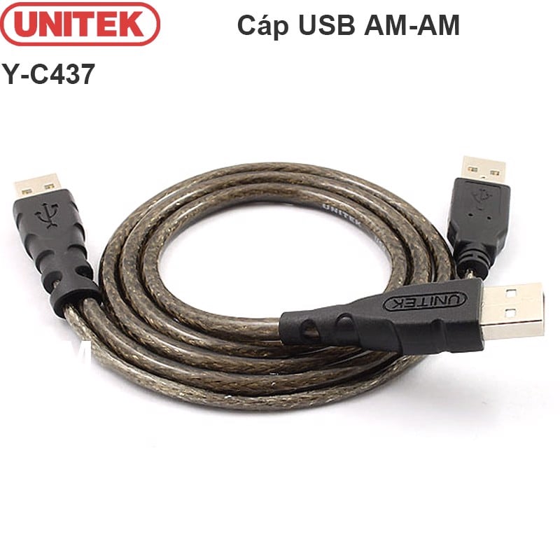 Cáp chữ Y USB 2.0 to USB 0.8m cho HDD box Unitek Y-C437 chính hãng