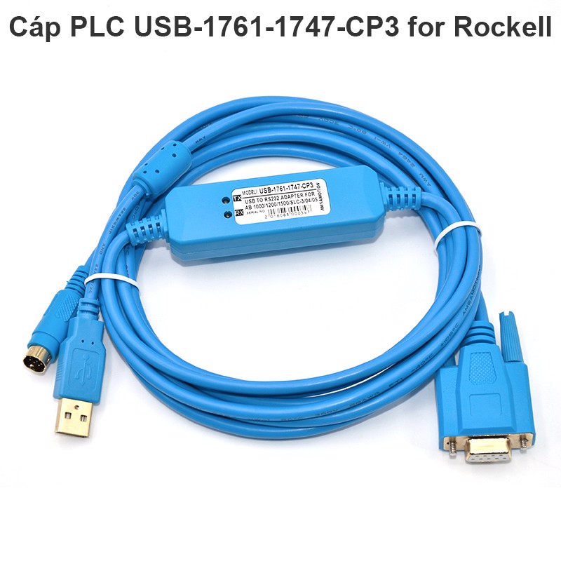 Cáp lập trình USB-1761-1747-CP3 For Rockwell PLC AB 1000/1200/1500 SLC -03/04/05