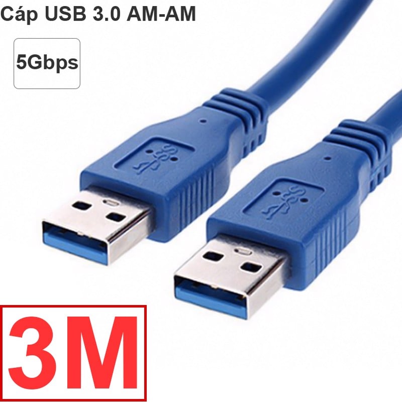 Cáp USB 3.0 2 đầu đực AM-AM 1.5M 3M 5M