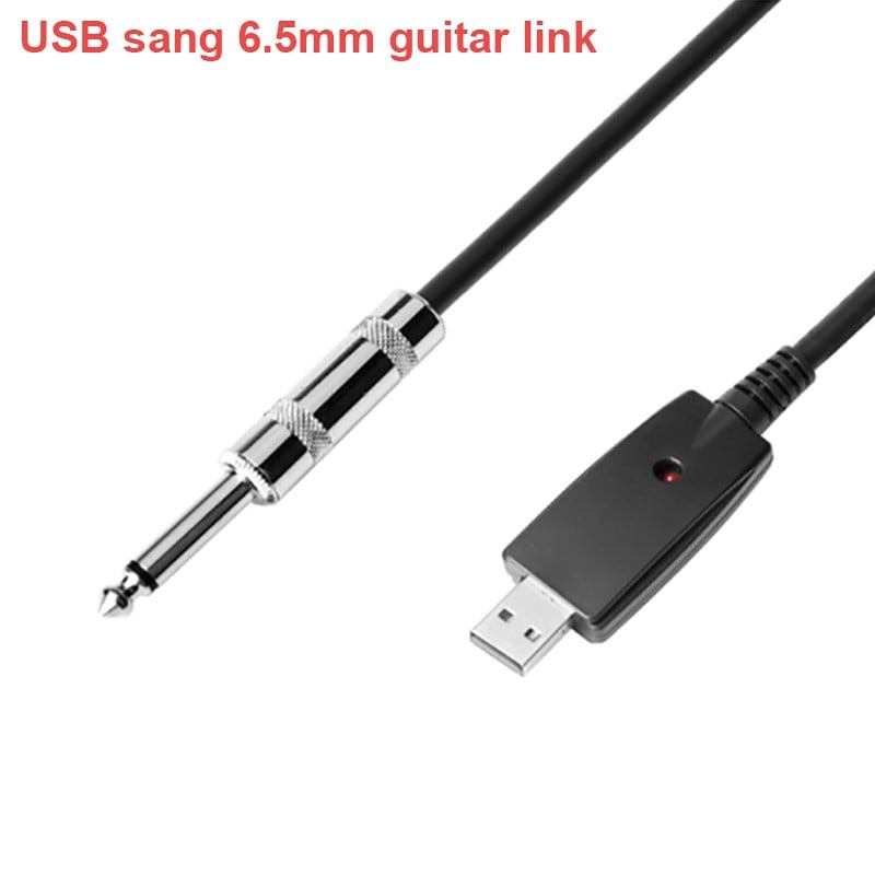 Cáp USB sang jack 6.5mm 3 mét - Chuyển âm thanh từ Máy tính sang Guitar