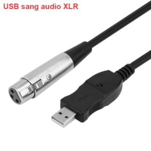 Cáp USB to Cannon XLR 3m dùng kết nối mic vào cổng USB