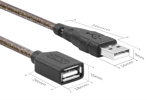 Cáp nối dài USB 2.0 AM-AF 1 đầu đực 1 đầu cái UNITEK 1.8M 3M 5M 10M - Phụ kiện điện tử Việt Nam