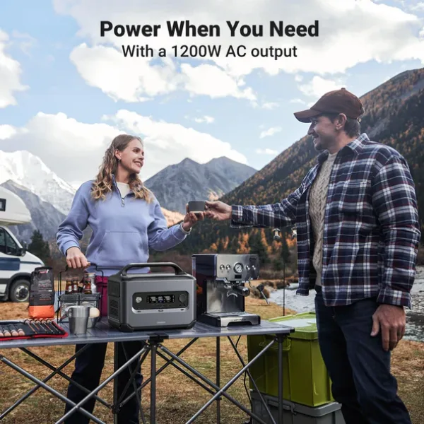 Trạm phát điện dự phòng năng lượng mặt trời di động Ugreen PowerRoam 1200W đáp ứng nhu cầu cho dòng điện AC 1200W 600x600
