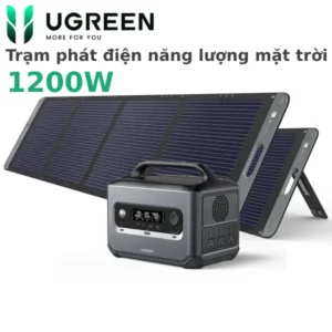 Trạm phát điện dự phòng năng lượng mặt trời di động Ugreen PowerRoam 1200W kèm 2 pin 200w 600x600