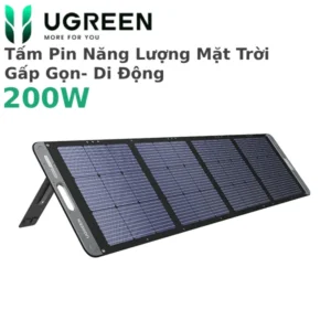 Tấm pin năng lượng mặt trời 200w di động gấp gọn Ugreen 15114