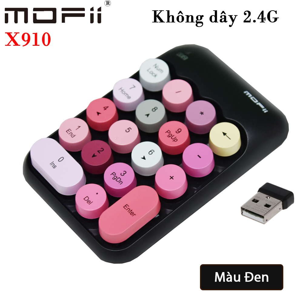 Bàn phím số không dây Mofii X910 - Màu đen