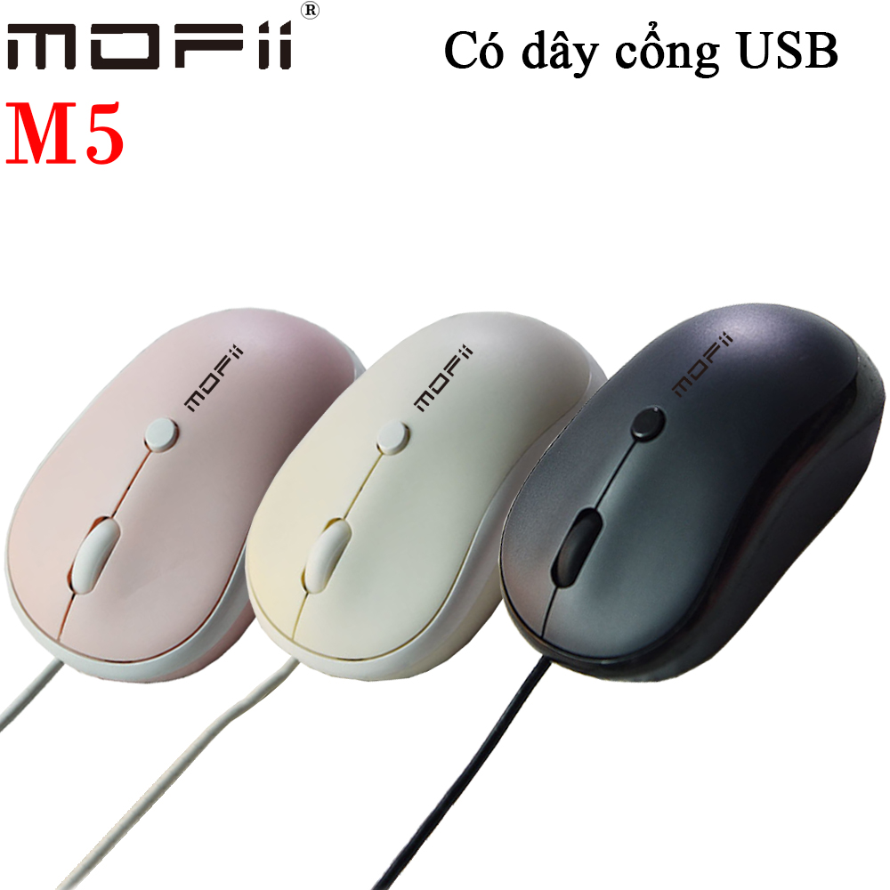 Chuột có dây mofii nhiều màu chân cắm USB M5