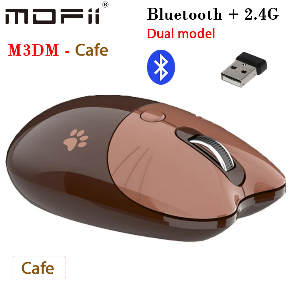 Chuột không dây Bluetooth + 2.4Gchinhs hãng Mofii M3DM - Cafe_12