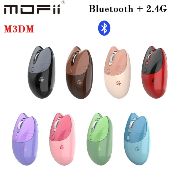 Chuột Không Dây Bluetooth + 2.4Gchinhs Hãng Mofii M3Dm