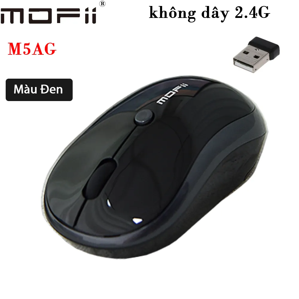 Chuột không dây Mofii M5AG - Màu Đen