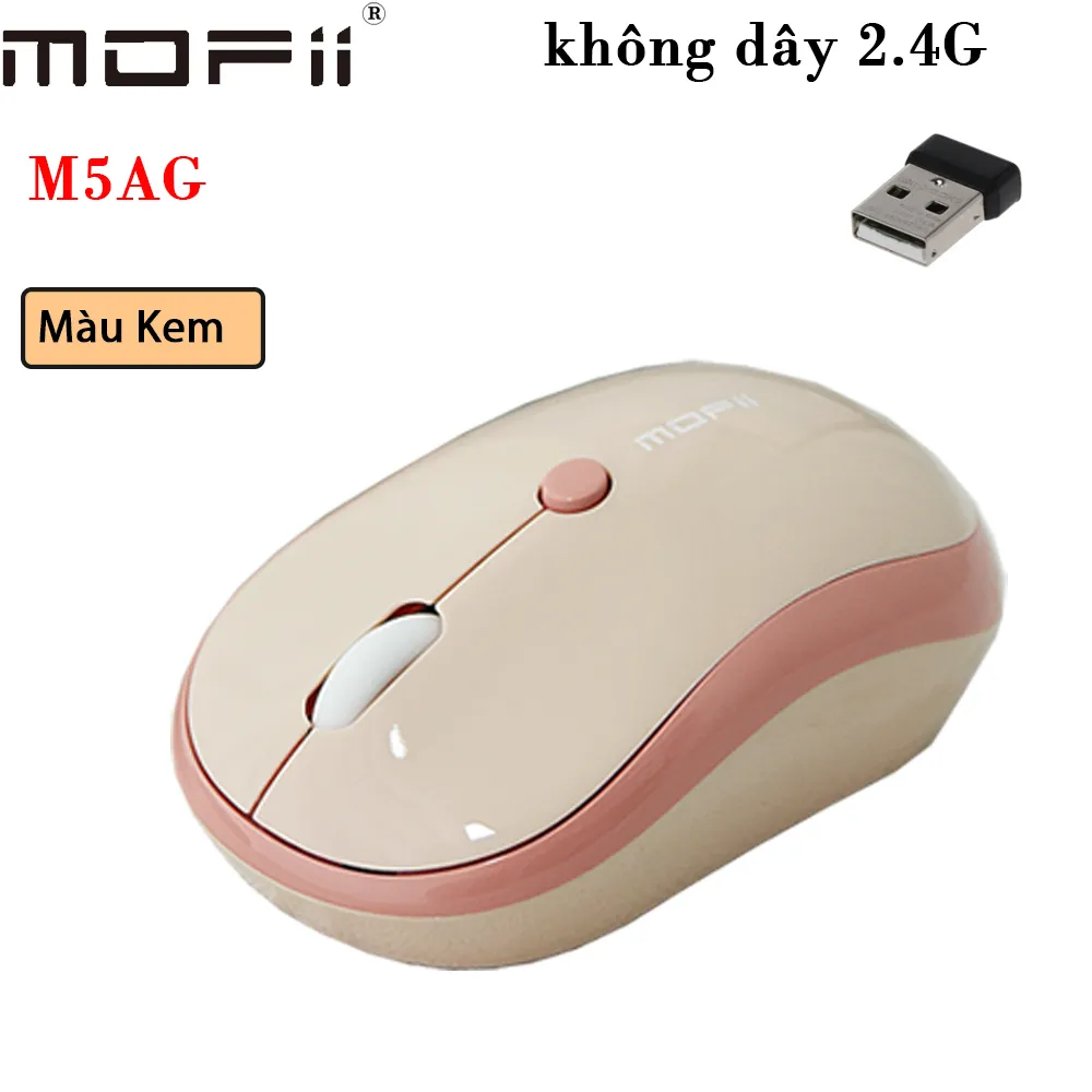 Chuột không dây Mofii M5AG - Màu Hồng