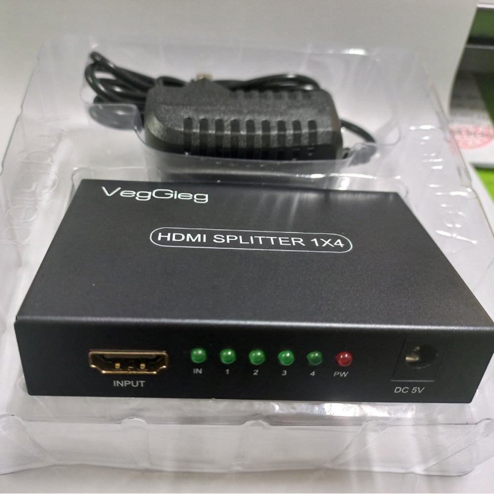Bộ chia HDMI splitter V1.4 4 port 4K30Hz 3D Veggieg V-HD07 - Phụ Kiện Điện Tử Việt Nam